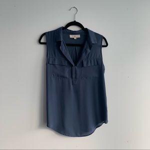 LOFT Mixed Material Collared Shell